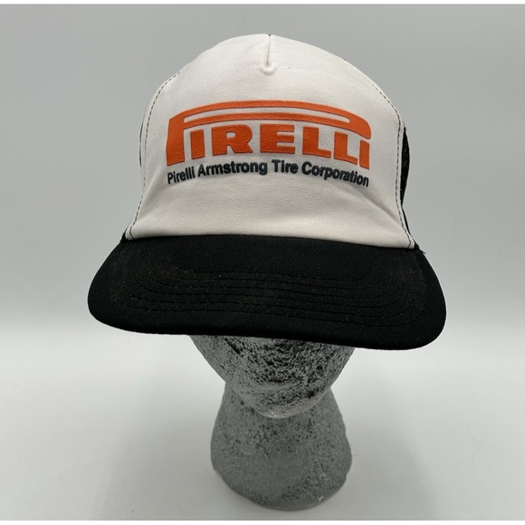 Other - Vintage 90's Pirelli Armstrong Tire‎ Corp Snapback Hat Trucker Style Made In USA